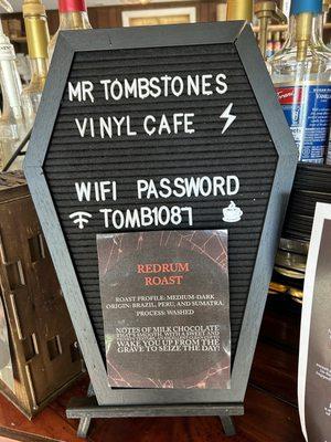 Cute little wifi password board!