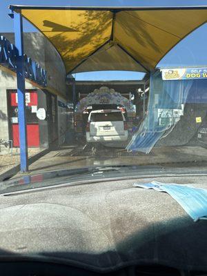 Entering car wash