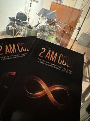 Photo of The 2 AM Code in the Ardent Audio Production. Drum set in the background of the photo.