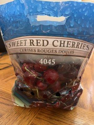 The bag of sour cherries