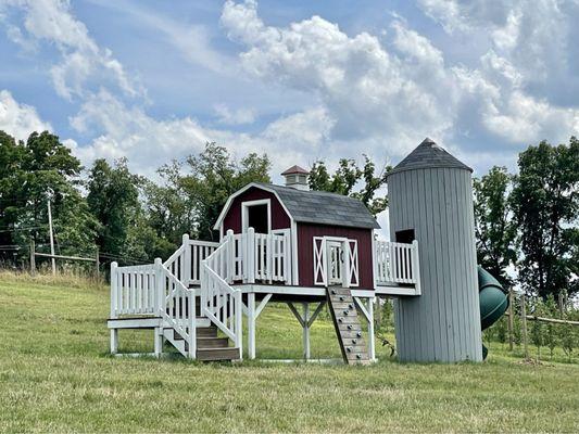 Farmhouse and silo slide