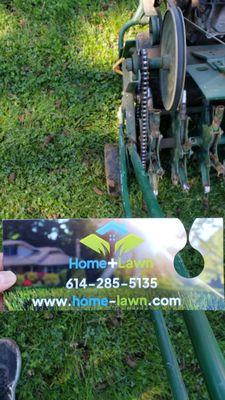 Lawn core aeration.