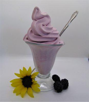 Blackberry Ice Cream made with Jersey Fresh Blackberries!