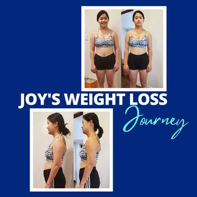 *Client testimonial*
Weight Loss Journey for Joy