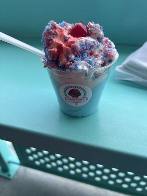 Kids cotton candy sundae