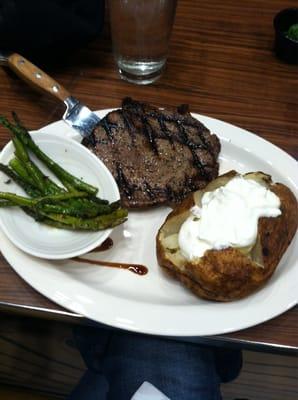 12 oz. ribeye dinner.