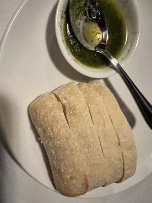 Bread with pesto