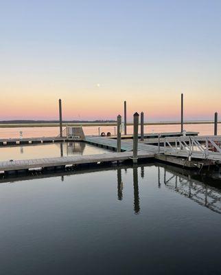 You can walk down to the dock after your meal