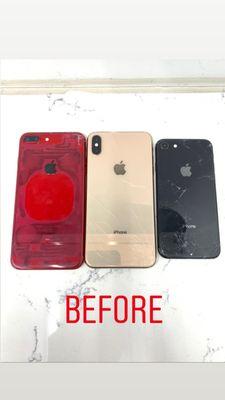 iPhone back glass repair. iPhone 8 back glass repair, iPhone 8 Plus back glass repair, iPhone X back glass repair, iPhone XR back glass