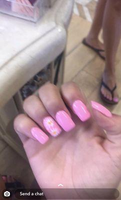 This is before she "redid" my nails