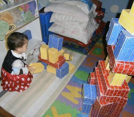 building with blocks.