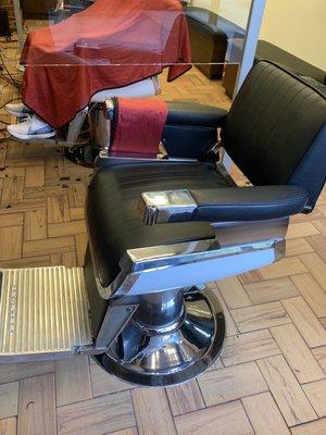 Awesome restored vintage Belmont barber chairs