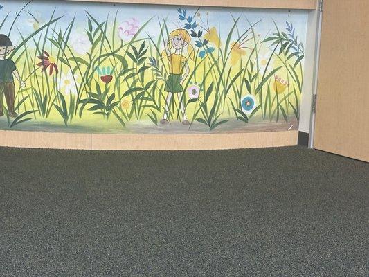 A Large, Whimsical, Mural, Greets Children & Adults!