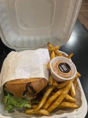 katsu chicken sandwhich and fries