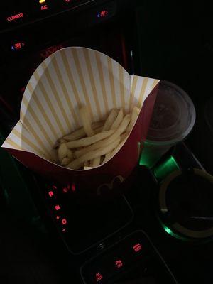 Half a serving of fries!!! What the....