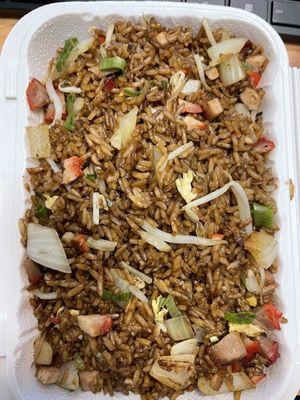 Price on Uber Eats - $8.75 | B. Roast Pork Fried Rice Lunch Special - good flavor and portion