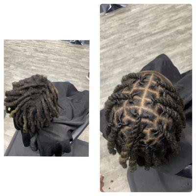 Before and After- Men's retwist
Stylist instagram: DonebyPink