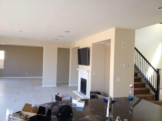 CORONA HOME THEATER 5.1 in ceiling speakers with t. Installation over fireplace view our site