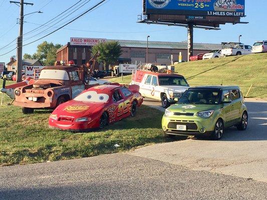 Coach Harder car #2 hanging with his buddies!