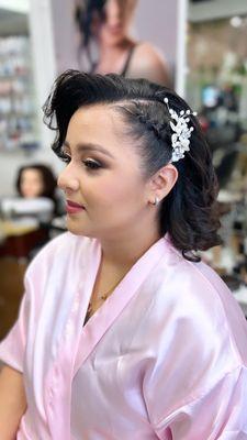 Bridal makeup and hairstyle