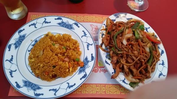 Sichuan Spicy Pork with fried rice. 4 stars!