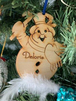 Engraved Christmas ornaments