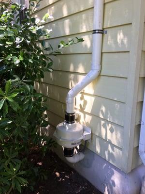 This is is my radon mitigation system. Since installation, it has DRAMATICALLY reduced the radon gas level in my home.