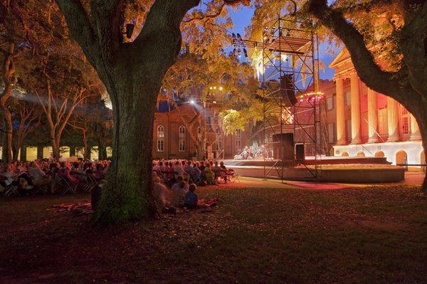 An evening concert at the Cistern Yard at College of Charleston during Spoleto Festival USA  Photo by Julia Lynn