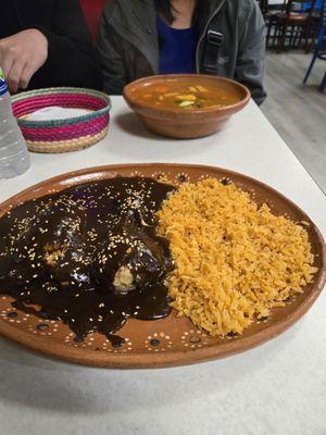 Mole Negro and Amarillito soup