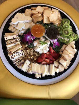 Cheese and fruit platter yummmmm