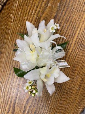 Wrist corsage- mini cymbidium