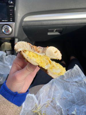 Egg and cheese on everything