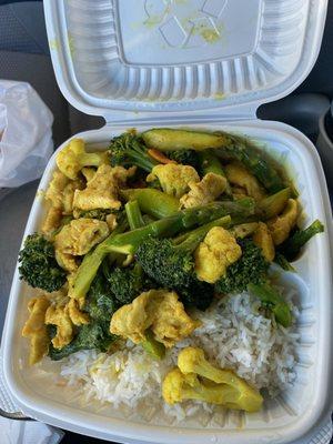 Curry chicken with vegetables