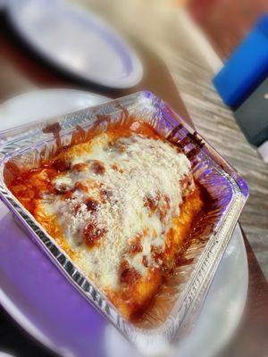 Closer look of the Lasagna with Meat Sauce. Yumm