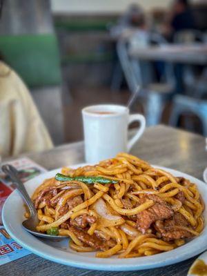 fried Pepper beef udon