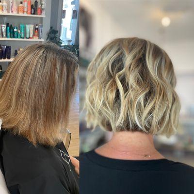 Brazilian, balayage, and cut by Laura