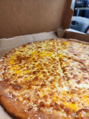 PRETZEL CRUST CHEESE PIZZA; Honestly, not bad at all