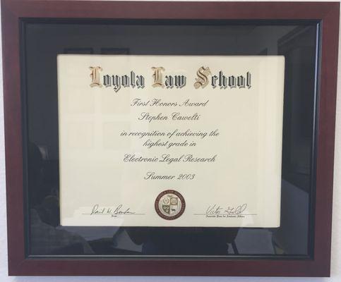 I graduated from Loyola Law School in 2005.