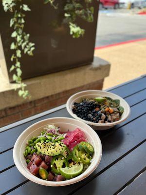 Tuna Poke and Steak Bowl