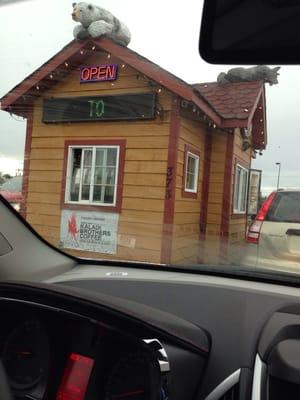 Drive thru!! Raining at 11:30 AM