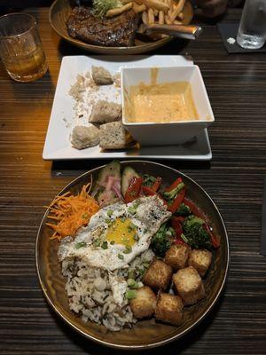 Fried tofu bowl