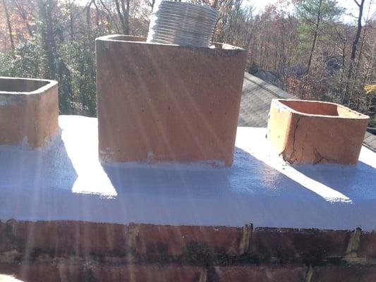 After repairs no more cracks or water getting into the chimney to cause damage!