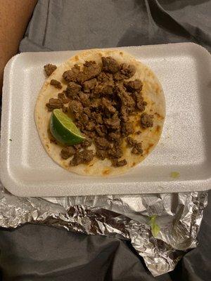 Steak taco