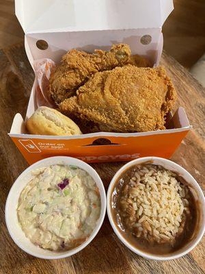 4pc Chicken Meal with biscuit, coleslaw & red beans and rice - VN