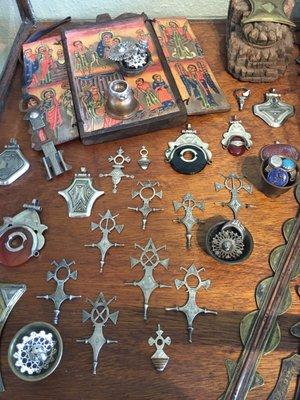 Vintage Tuareg pendants and rings