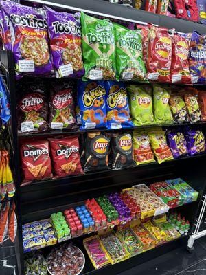 Snacks. Mexican chips and Mexican candy