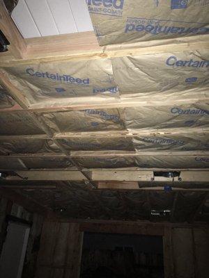 New insulation on walls and attic