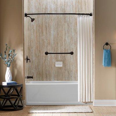 Shower and bathtub combo in wall style "Seaside." Ask one of our bathroom experts about discovering your custom bathroom solution.