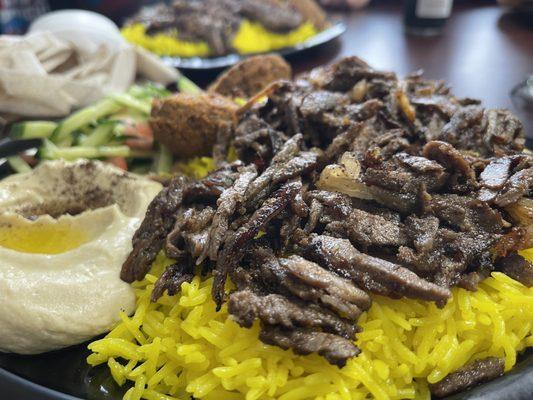 Beef Shawarma Plate with Rice