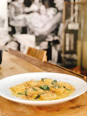 Special butternut squash ravioli.